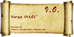 Varga Ottó névjegykártya